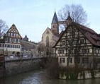 Esslingen - Kanal und Dionysiuskirche
